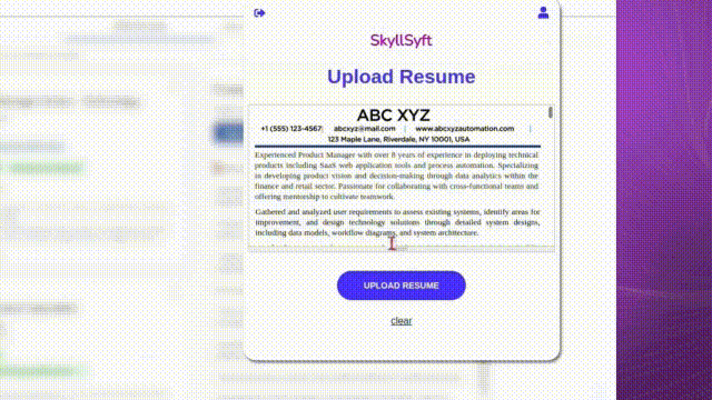 Upload Resume
